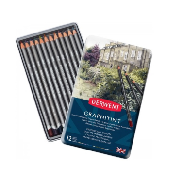 Estojo Lápis de Grafite Aquarelavel C/12 Graphitint 285552 Derwent